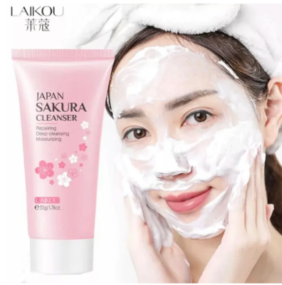 Picture of LAIKOU Japan Sakura Face Wash Foam Cleanser Soft Brush Deep Cleansing-50gm - Face Wash-(R0010)-Fresh
