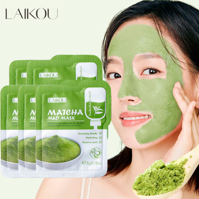 Picture of Laikou Tea Tree/ Eggplant /Mung Bean/Sakura / Matcha Mud Mask- 5pcs Combo-(R0010)