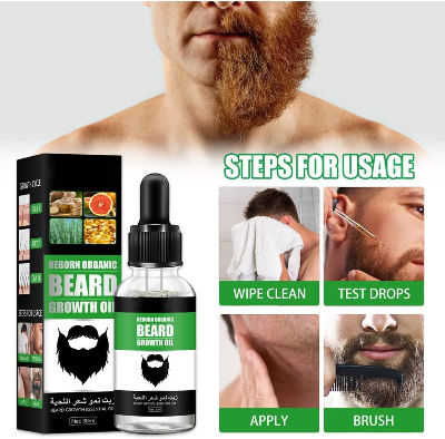 Picture of Laikou Natural Organic Beard Growth Oil for Men - 30ml-(R0010)