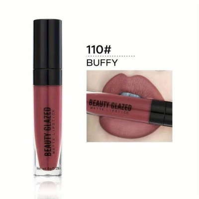 Picture of Beauty Glazed New Matte Waterproof Long Lasting Liquid Lipstick -109#N-UDE ROSE-(R0010)