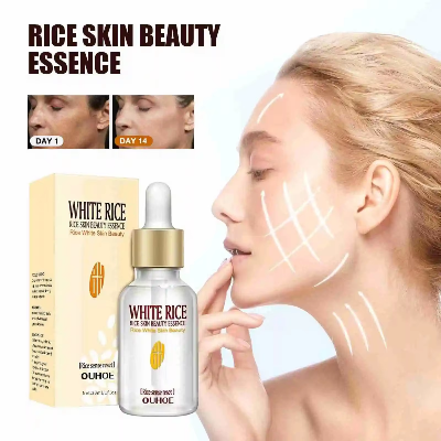 Picture of White Rice Serum Reduces Wrinkles and Lighten Dark Spots Pore Minimizer Anti- Aging Face Moisturizer Skin Lightening-15ml-(R0010)