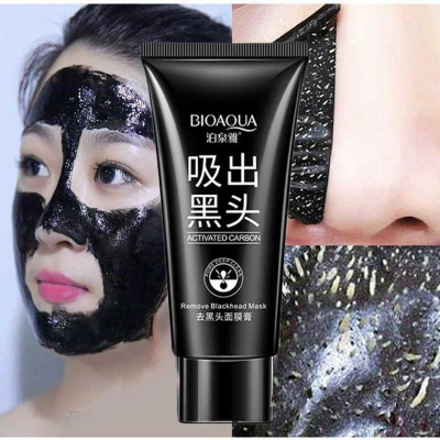 Picture of Bioaqua Blackhead Remover Cleaner Purifying Deep Cleansing Acne Black Mud Face Mask Peel-off 60g-(R0010)
