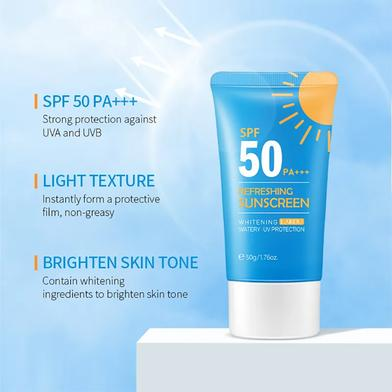 Picture of LAIKOU SPF50 PA Face Sunscreen Sakura Refreshing UVA UVB Waterproof Sunblock 50g UV Protector- 2pcs-(R0010)
