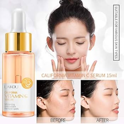 Picture of LAIKOU Vitamin C Serum for Face, Facial Serum with Hyaluronic Acid For Fairness, Pigmentation, Advanced Korean Formula, 15 ML-(R0010)