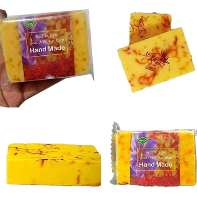 Picture of Pipasa Hand Made Real Saffron Goat Milk Bar Soap -90gm-(R0010)