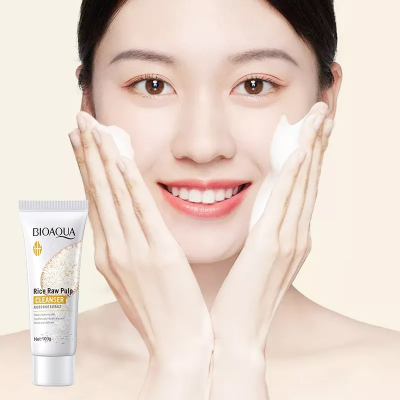 Picture of Bioaqua Deep Cleansing Rice Raw Pulp Foam Facial Cleanser- 100 gm-(R0010)-Fresh