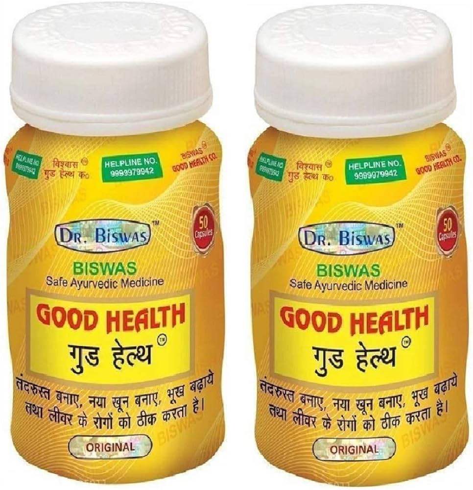 Picture of Dr Biswas Ayurvedic Good Health 50 Capsules Each Pack (2 pack)-(R0010)