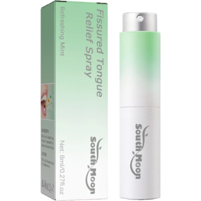 Picture of South Moon Cracked Tongue Treatment Spray Remove Oral Odor Halitosis Fresh Breath Tongue Cleaning Mouth Ulcer Pain Relief Spray-(R0010)
