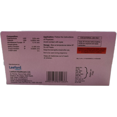 Picture of Hydroquinone Tretinoin and Mometasone Furoate Cream - 15 gm-(B-0010)