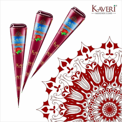 Picture of Authentic Kaveri Mehendi Cone 3pc-(B-0010)