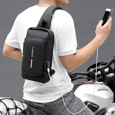 Picture of Men's Multi-function Anti-theft USB Shoulder Bag Crossbody Bag Travel Sling Bag Pack Messenger Pack Chest Bag-(B-0010)