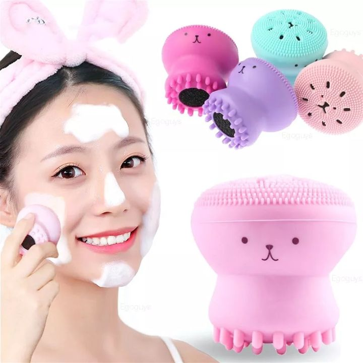Picture of Limpidor Facial Octopus Shape Deep Pore Exfoliating Cleansing Face Brush Silicone Facial Cleaning Brush for Skin Care-10 -Multicolor-(B-0010)
