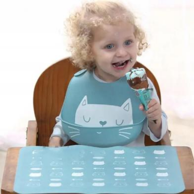Picture of Silicone Baby Bibs - Waterproof Bib Gift Set - 1 Pcs -Assorted Colors-(B-0010)-1-2yrs