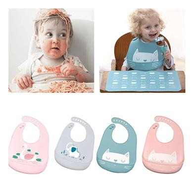 Picture of Silicone Baby Bibs - Waterproof Bib Gift Set - 1 Pcs -Assorted Colors-(B-0010)-1-2yrs