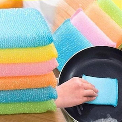 Picture of Dish Wash Scrubber - 4Pcs -Assorted Colors-(B-0010)