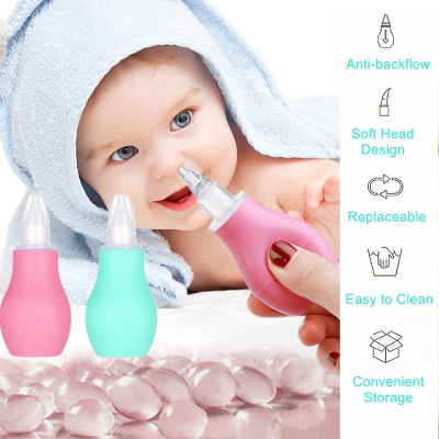 Picture of Silicone Head Anti-backflow Nasal Suction Device Baby Nose Cleaner - 1 pcs-(F-0011)