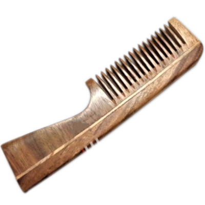 Picture of Wooden Handle Shape Hair Combs - 1 Pcs-(F-0011)-20 gm