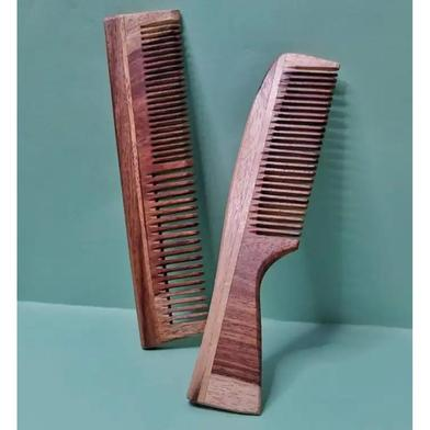Picture of Wooden Handle Shape Hair Combs - 1 Pcs-(F-0011)-20 gm