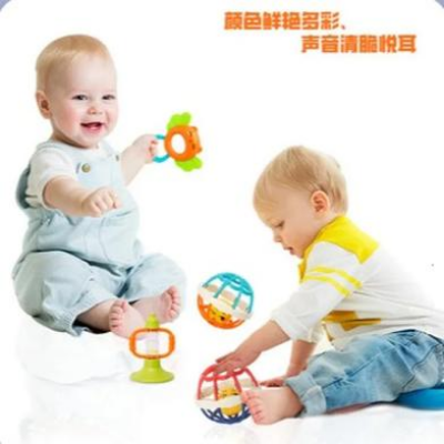 Picture of Silicone head Rabbit Baby Hand Teether With Jhunjhuni CN -1pcs-(F-0011)