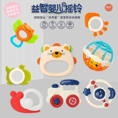 Picture of Silicone head Rabbit Baby Hand Teether With Jhunjhuni CN -1pcs-(F-0011)
