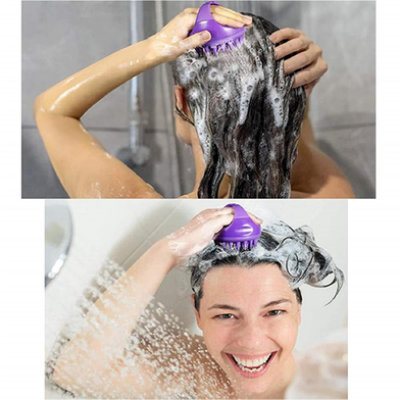Picture of Silicone Shampoo Scalp Hair Massager Shower Brush Comb Care Tool -1 Pcs-(F-0011)-20 gm