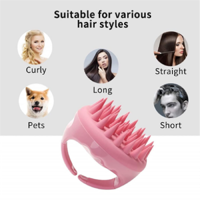 Picture of Silicone Shampoo Scalp Hair Massager Shower Brush Comb Care Tool -1 Pcs-(F-0011)-20 gm