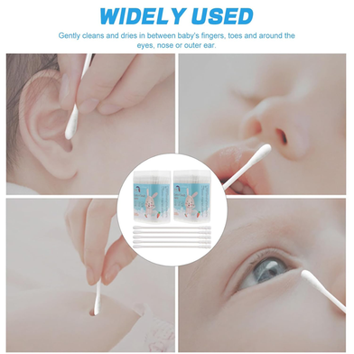 Picture of Children's Cotton Swabs for Baby, Ear Picking for Ears (1 Box) - 200 pcs -CN-(F-0011)