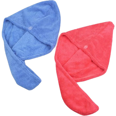 Picture of Korean Solid Color Absorbent Dry Hair Towel and Shower Cap - 1 pcs-(F-0011)