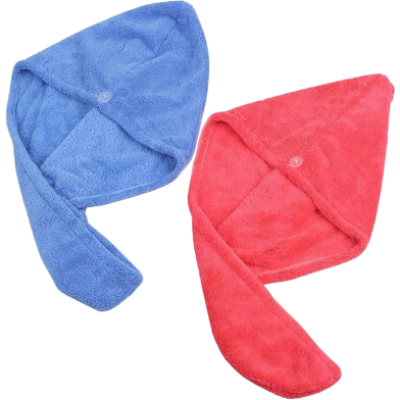Picture of Korean Solid Color Absorbent Dry Hair Towel and Shower Cap - 1 pcs-(F-0011)