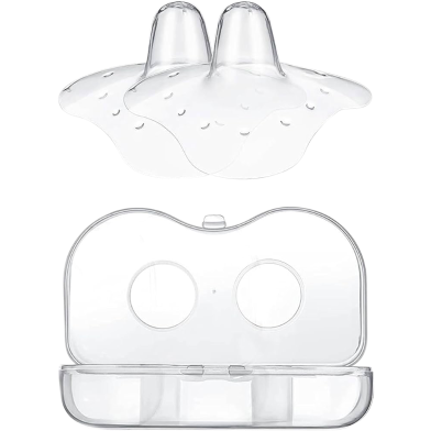 Picture of Nipple Shield with Carrying Box Breast Feeding Nipple - 2 Pcs-(F-0011)