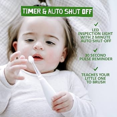 Picture of Baby Hand brush Children's Silica Gel Dimensional Body Milk for Training Toothbrush Set, Safe Silicone Brush Soft-bristled Teether - 2 pcs -CN-(F-0011)