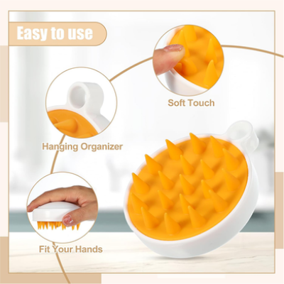 Picture of Silicone Shampoo Scalp Hair Massager Shower Brush Comb Care Tool -1 Pcs (Any Color)-(F-0011)-10 gm