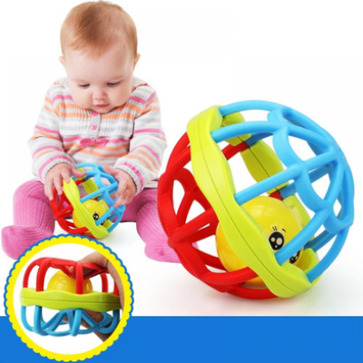 Picture of Baby Plastic Soothing Rattle Toy for Newborn Baby 0-3-6 Month Early Education Puzzle Hand Ball-(F-0011)