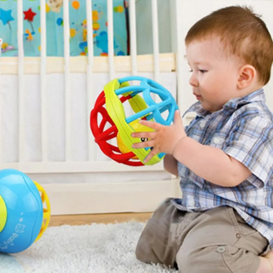 Picture of Baby Plastic Soothing Rattle Toy for Newborn Baby 0-3-6 Month Early Education Puzzle Hand Ball-(F-0011)