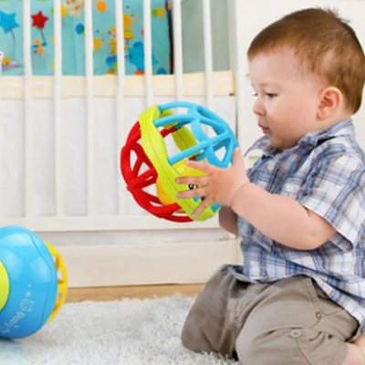 Picture of Baby Plastic Soothing Rattle Toy for Newborn Baby 0-3-6 Month Early Education Puzzle Hand Ball-(F-0011)