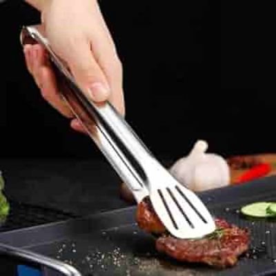 Picture of Tongs for Serving Food, Food Grade Stainless Steel Tongs - 1 pcs-(F-0011)