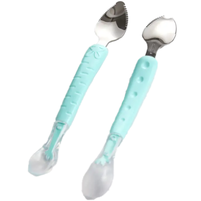 Picture of Silicone Baby Soft Head Spoon Children To Eat Spoon Supplementary Food Bowl Spoon -1pcs-(F-0011)