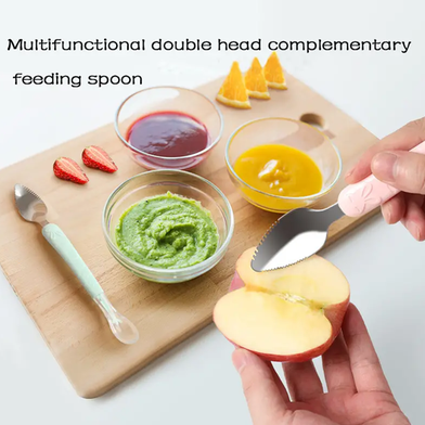 Picture of Silicone Baby Soft Head Spoon Children To Eat Spoon Supplementary Food Bowl Spoon -1pcs-(F-0011)