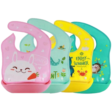 Picture of Children'S Waterproof 3D Detachable Bib With Pocket - 1pc-(F-0011)