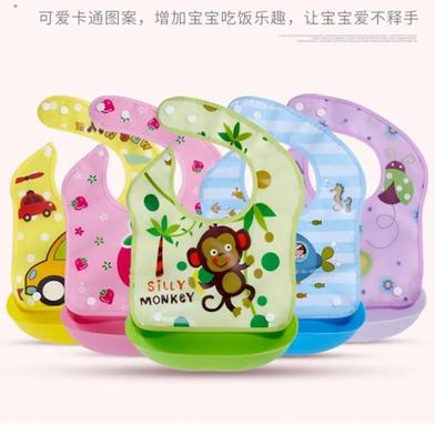 Picture of Children'S Waterproof 3D Detachable Bib With Pocket - 1pc-(F-0011)