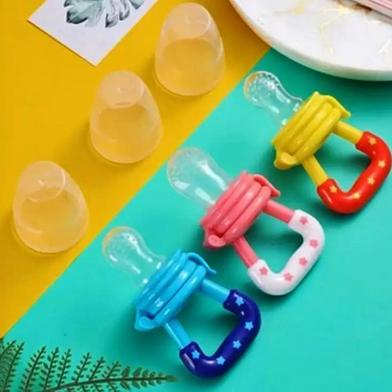 Picture of Children's Silicone Fruit and Veggie Nibbler Teether with Mesh Bag - 1pc-(F-0011)