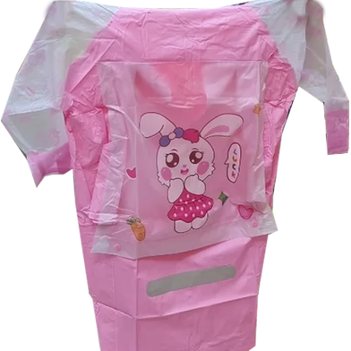 Picture of Kids Cartoon Waterproof Boys and Girls Long Raincoat With School Bag Space (Any Design)-(C-AP)-Full Look: 36