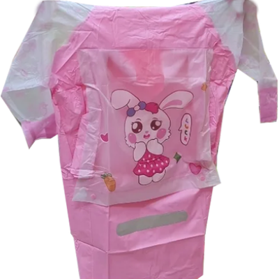 Picture of Kids Cartoon Waterproof Boys and Girls Long Raincoat With School Bag Space (Any Design)-(C-AP)-Full Look: 36