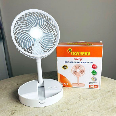 Picture of JOYKALY YG-733 AC/DC Rechargeable 2400mAh Lithium Battery Strong Wind Foldable Desk Fan With Lamp-KA