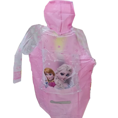 Picture of Kids Cartoon Waterproof Boys and Girls Long Raincoat With School Bag Space (Any Design)-(C-AP)-Full Look: 38