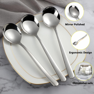 Picture of Stainless Steel Soup Spoon 7 Inch Set - 6 Pcs-(000-CK)