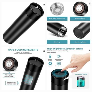 Picture of Stainless Steel Water Bottle With Automatic LED Temperature Display 500ml-(000-CK)