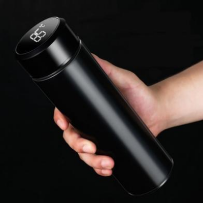 Picture of Stainless Steel Vacuum Flask 500 ml Smart Insulated Bottle with Temperature Display Hot Water, Coffee, Tea, Sport, Travel Bottles -Black-(000-CK)