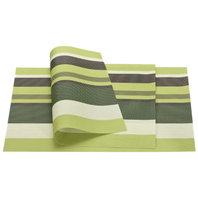 Picture of Placemat Insulation Mat Coasters Kitchen Dining Table Mat-6 pcs (Green)-(000-CK)