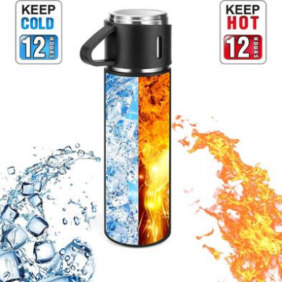 Picture of Vacuum Insulated Thermal Flask Set With Cup Set 3 in1-(000-CK)